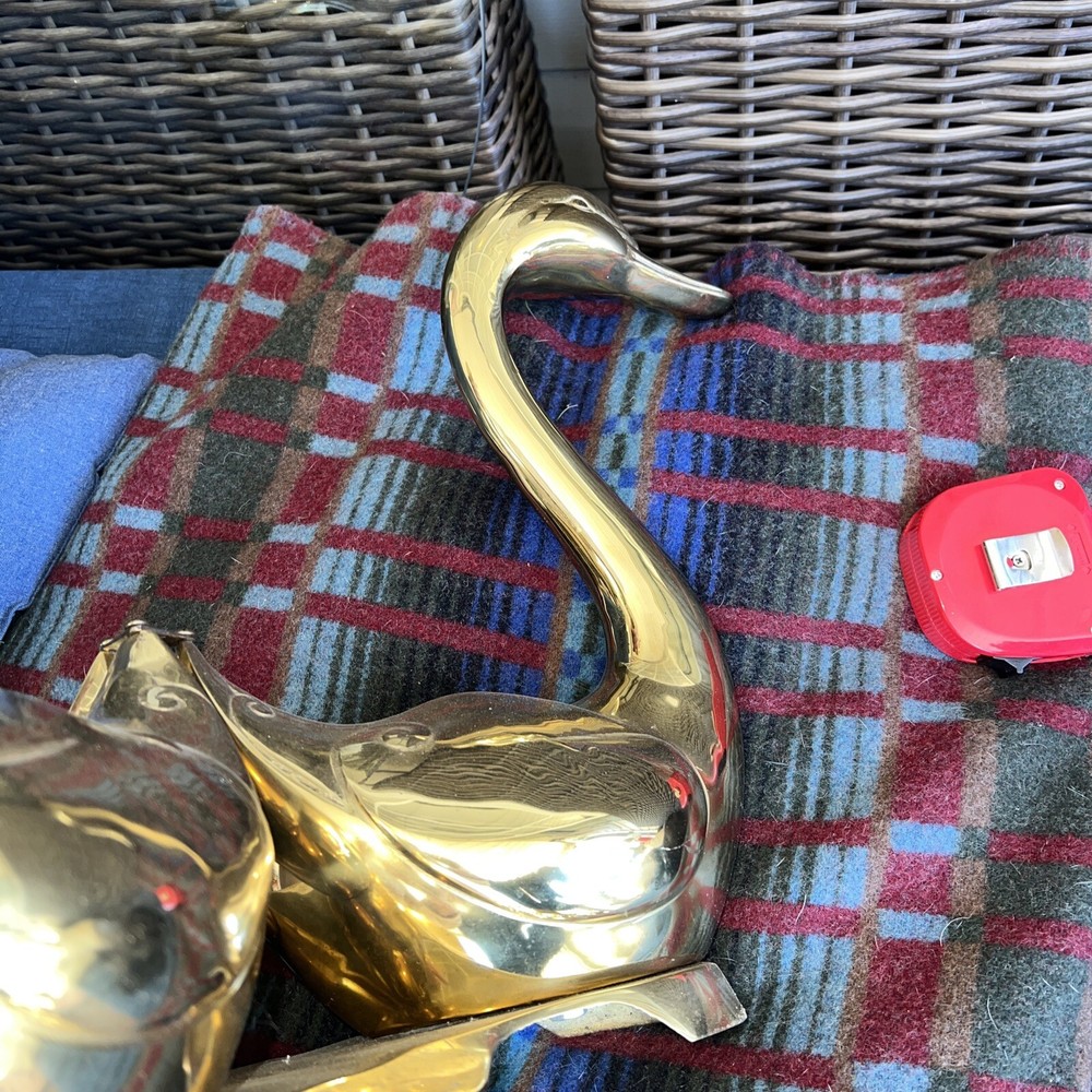 Brass Vintage Swan/ Goose/duck Coffee Table/ Side Table