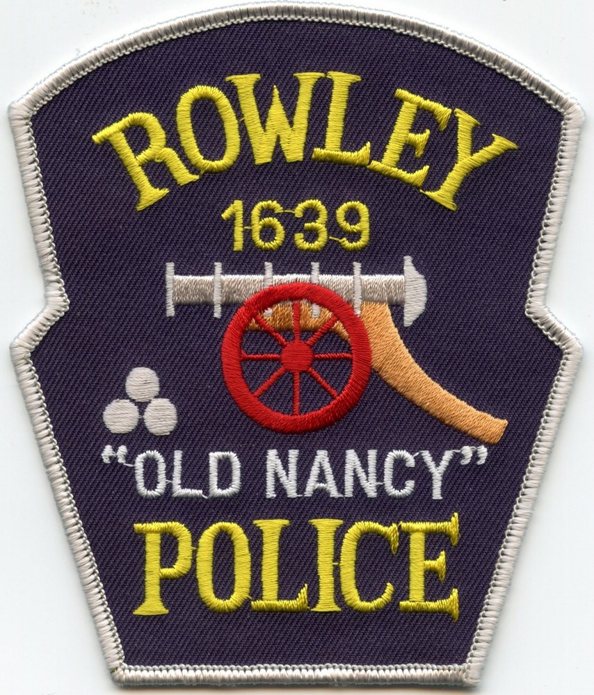 ROWLEY MASSACHUSETTS MA Old Nancy The Cannon POLICE PATCH