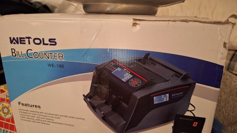 Working WETOLS Money Counter Machine. Tested