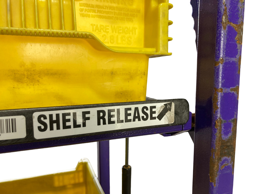 Industrial Steel Rolling Shelf order picker Cart Totes & Release System