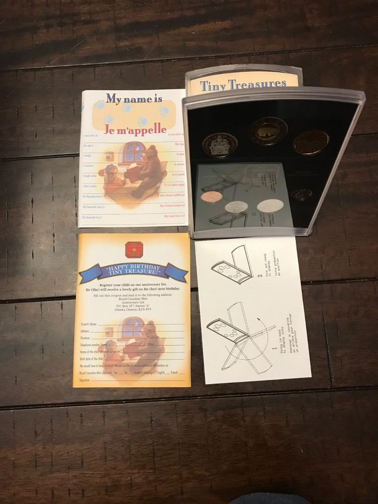 Canada 1999 Tiny Treasures Coins Set BROKEN PLASTIC HOLDERS