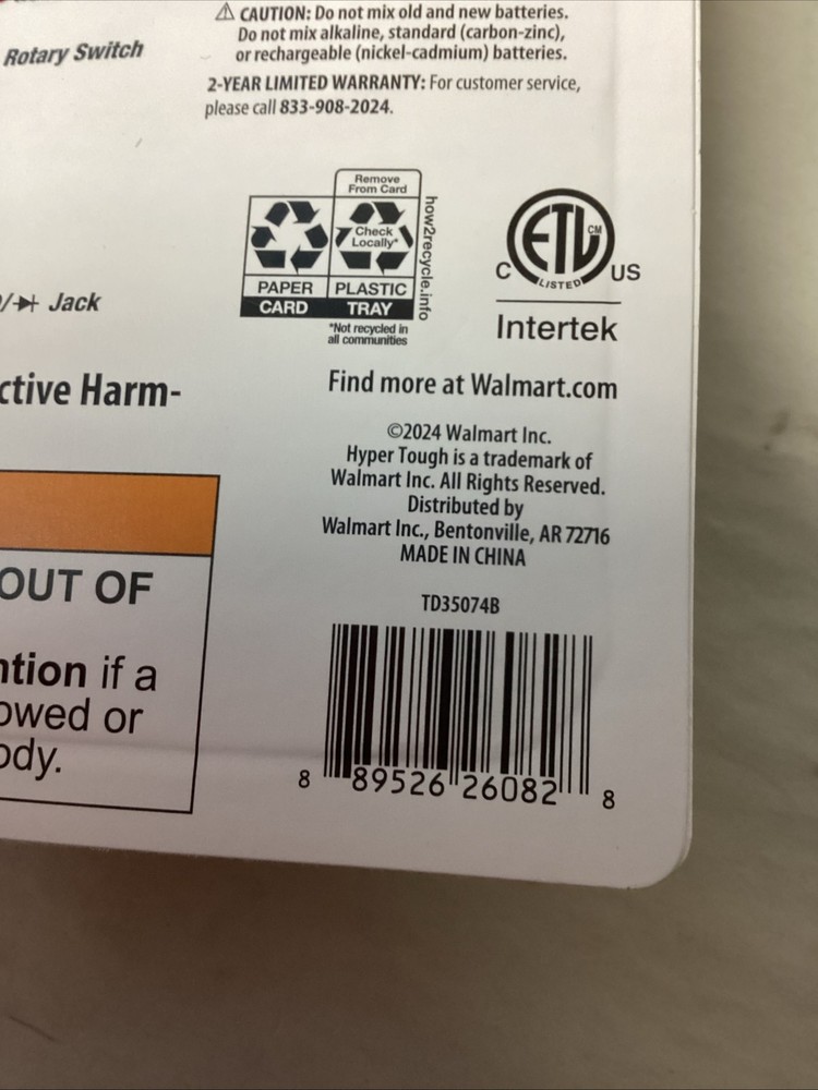 Hyper Tough DIGITAL CLAMP METER AC DC 300V LCD Display Diode & Continuity Check