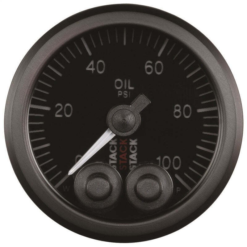AutoMeter ST3502 Stack Instruments Pro Control 52mm Oil Pressure Gauge - Black