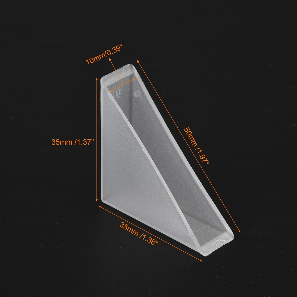 20Pcs Corner Protectors 10x50mm Plastic Right Angle Corner Guards Cushion, White