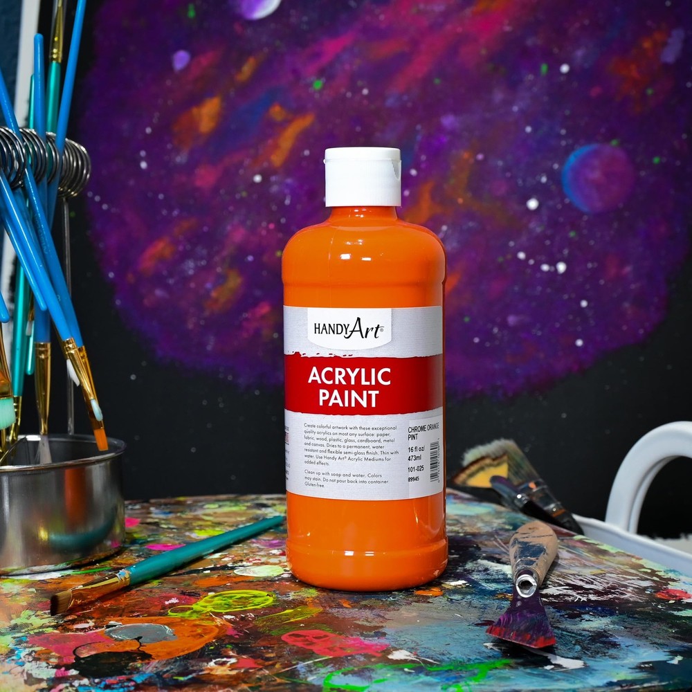 Student Acrylic Paint 16 ounce, Chrome Orange