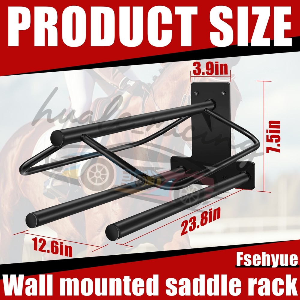 Heavy Duty Wall Mounted Saddle Stand Saddle Pad Saddle Pad Rack Bracket Black