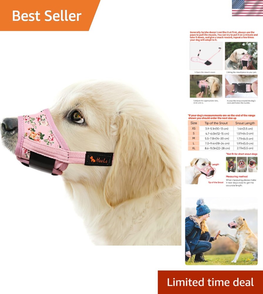 Comfortable & Secure Dog Muzzle - Breathable Design for Small to Large Dogs