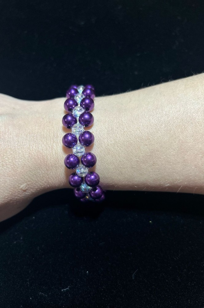 Handmade beautiful unique beaded Elastic bracelet