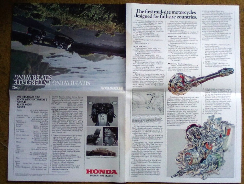 1982 Honda Silver Wing Interstate Motorcycle Sales Brochure