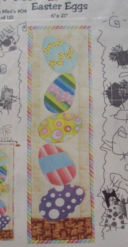 Easter Eggs fusible applique Quilt pattern   *N