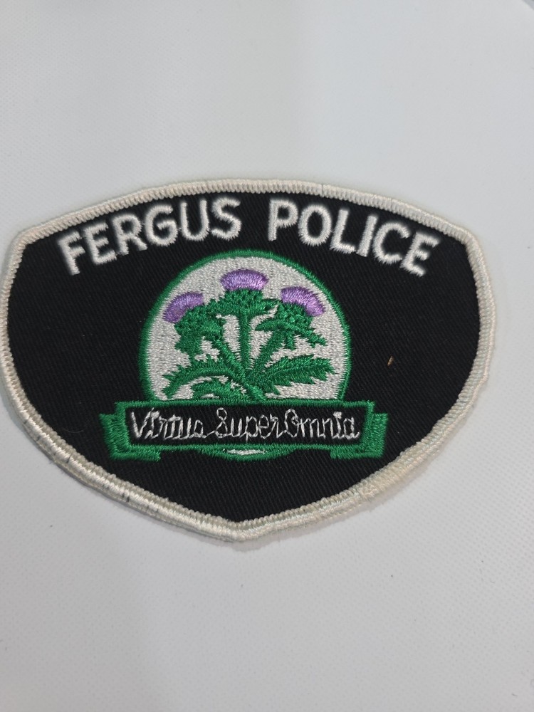 Fergus Police Canada) Uniform Take-Off Shoulder Patch Obsolete