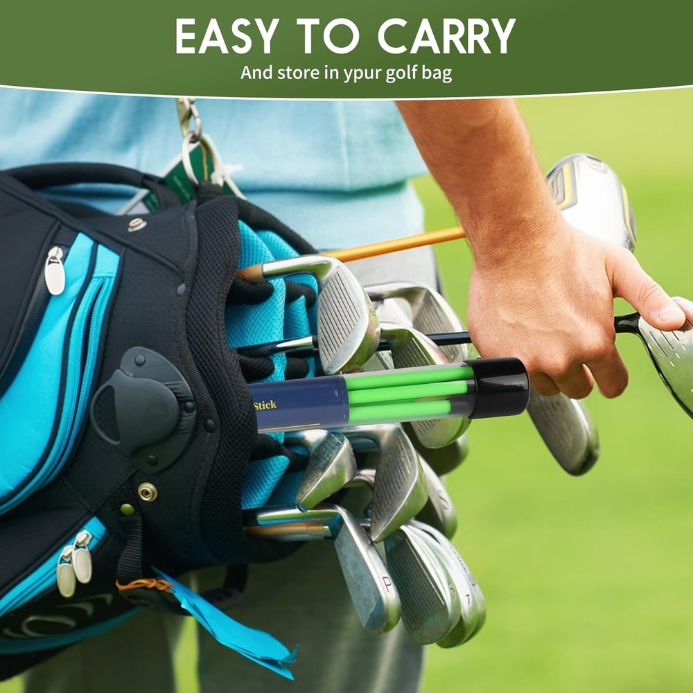 Golf Alignment Sticks Training Aid – Collapsible Fiberglass 2-Pack