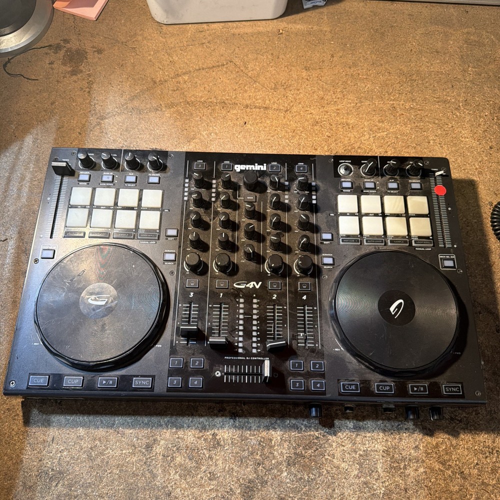 Gemini G4V 4-Channel DJ Midi Controller *untested* READ
