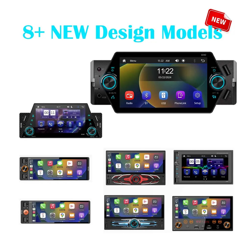 Smart Single Din Car Stereo with CarPlay, Android Auto & Reversing Camera​