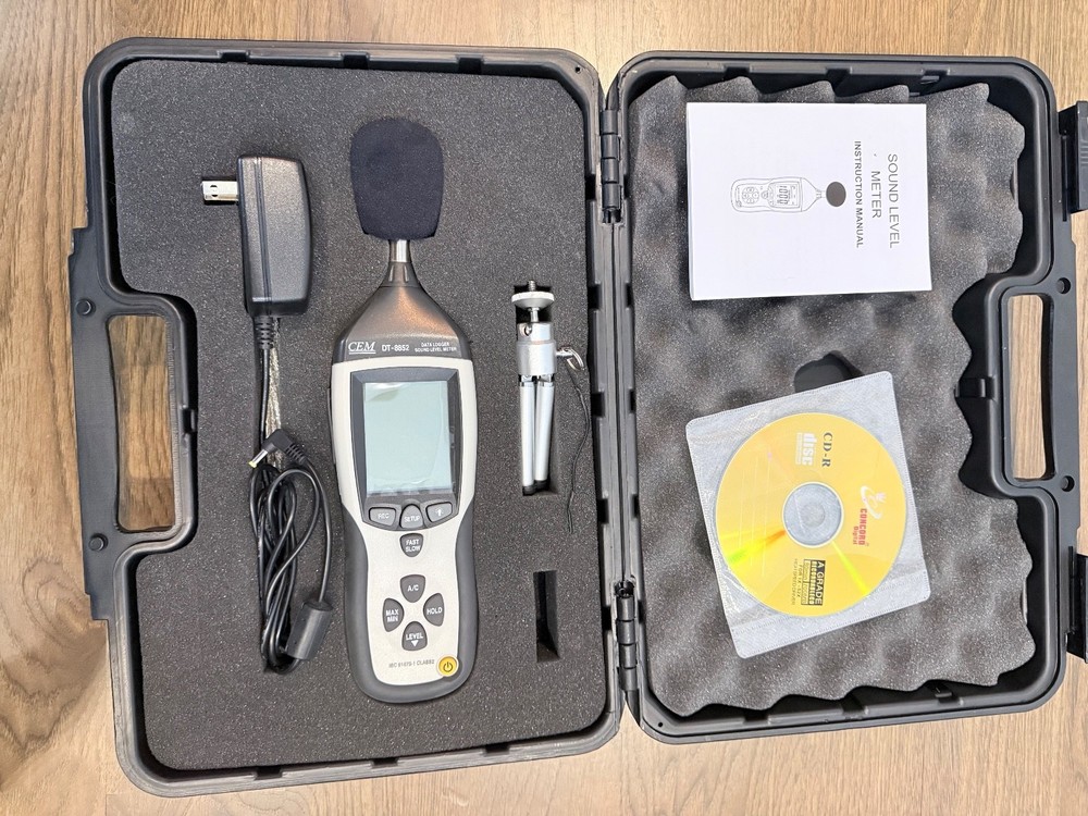 CEM DT-8852 Digital Sound Noise dB Meter Data Logger /w MEMORY PC USB Datalogger