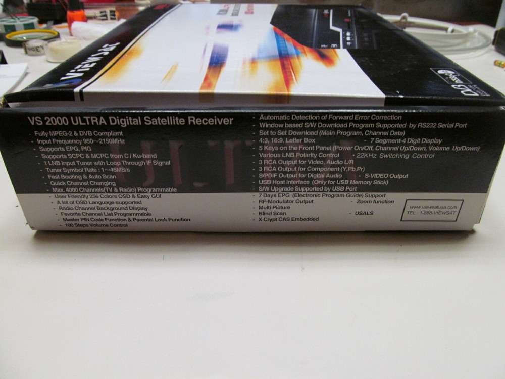 ViewSat VS2000 Ultra Digital Satellite Receiver USB Host Interface, Used Working