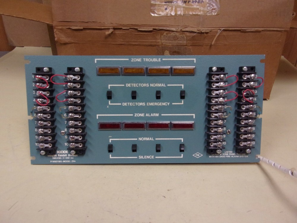 Kidde 601185 Model ZPA 4 Zone Operator Control Panel Module