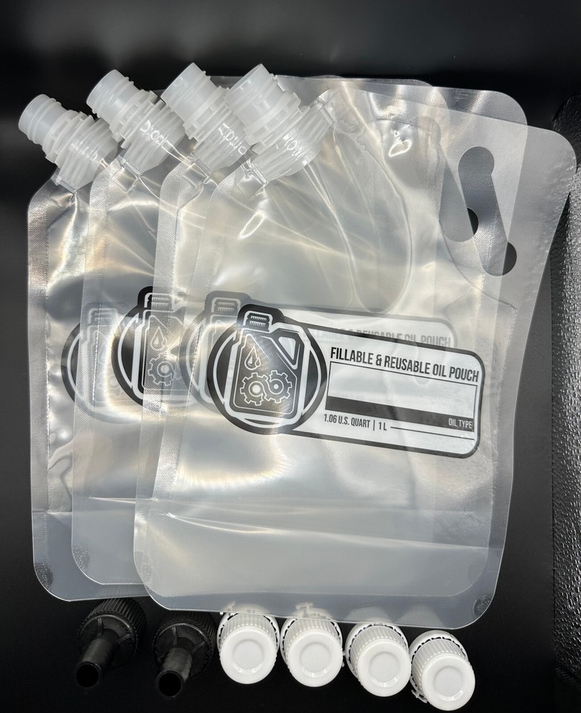 Refillable, easy squeeze Oil Pouch