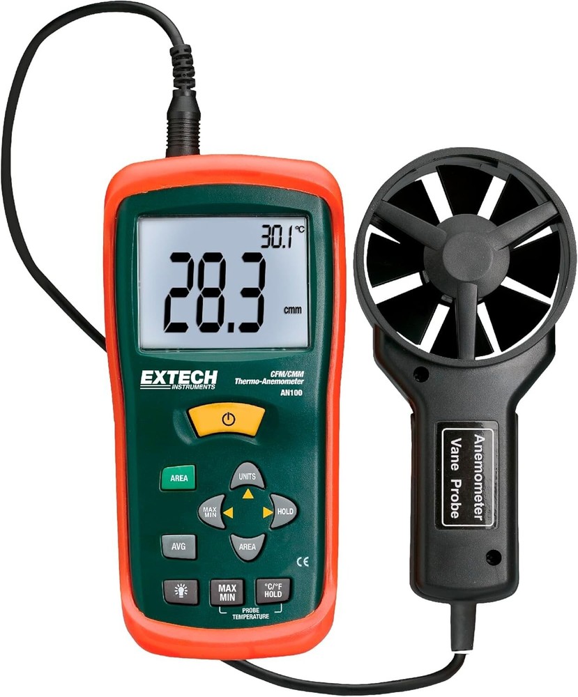 EXTECH AN100 CFM/CMM THERMO-ANEMOMETER