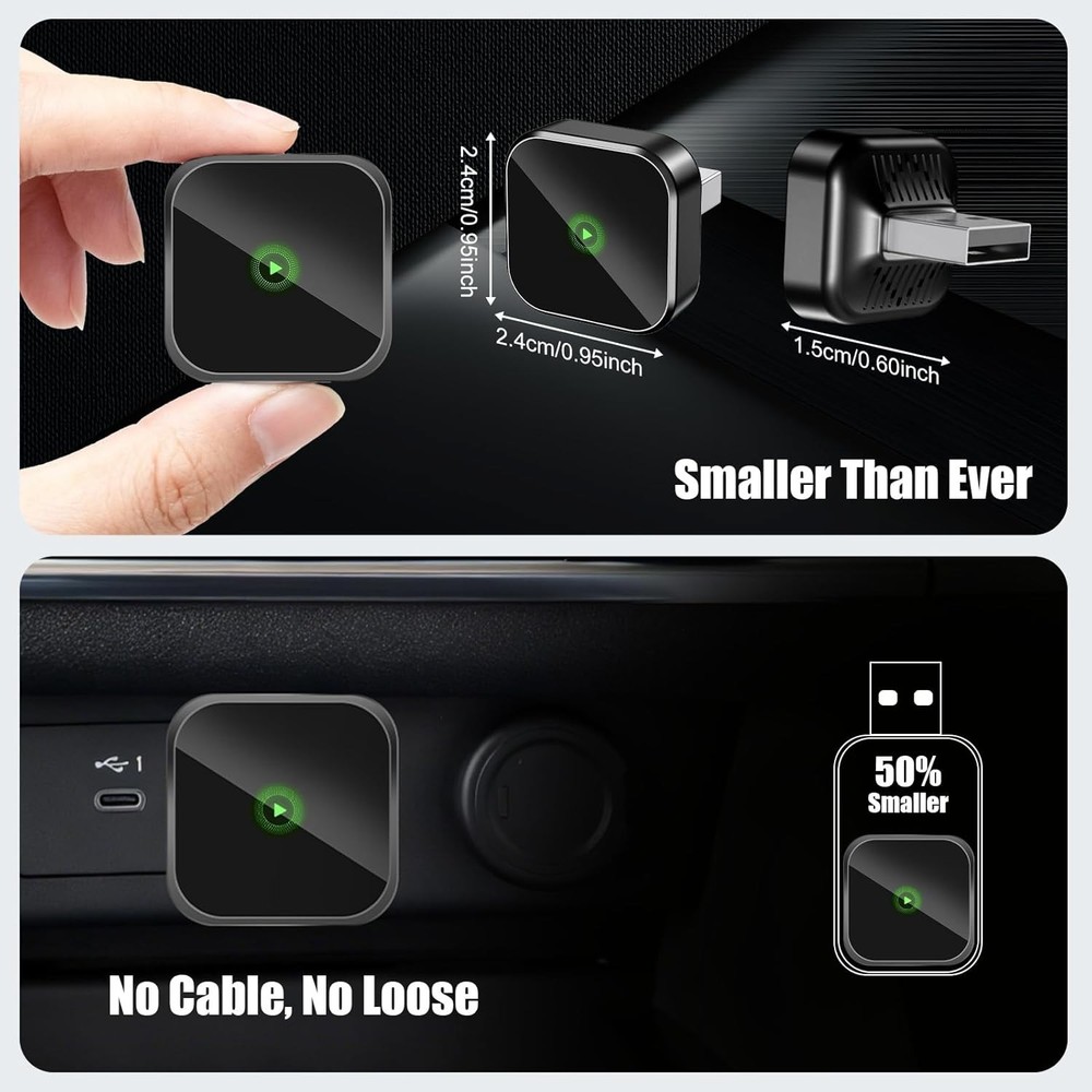 Wireless USB CarPlay Adapter Wireless Carplay Dongle For iPhone Apple Plug &Play