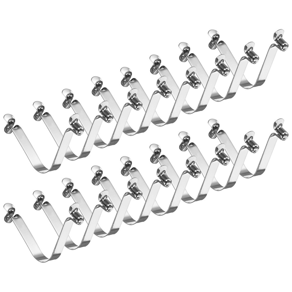 16-Pack Kayak Paddle Snap 6mmx48mm Double Button V Shaped Spring Steel