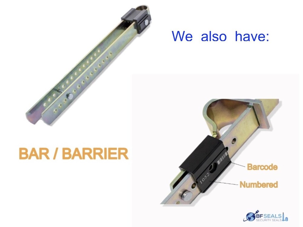 CABLE Security Lock Seal w. 2.4mm-12", 150 pcs., Numbered / Barcode, BLUE
