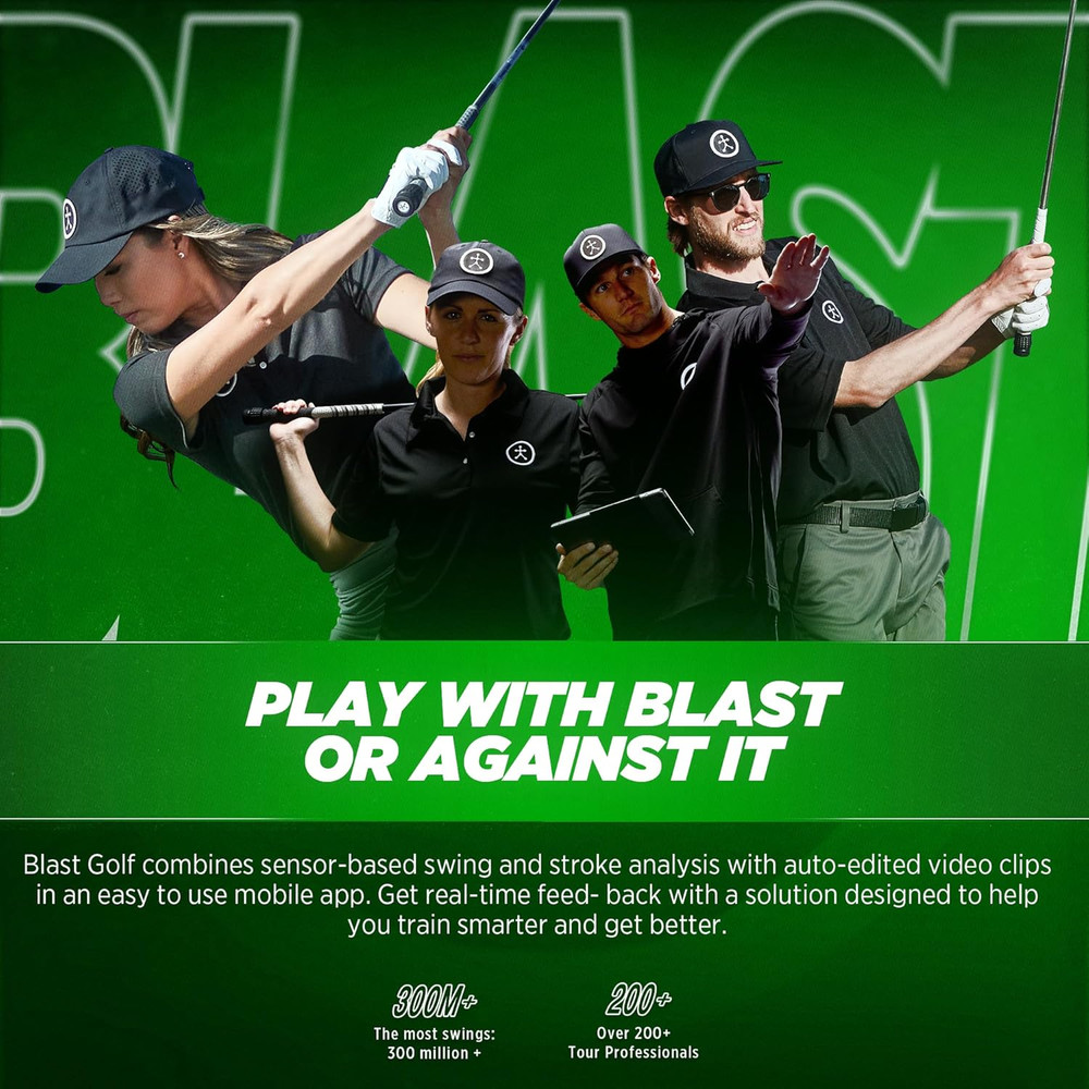 Blast Motion Golf Swing & Stroke Analyzer - Real-time Feedback, Swing Metrics, S