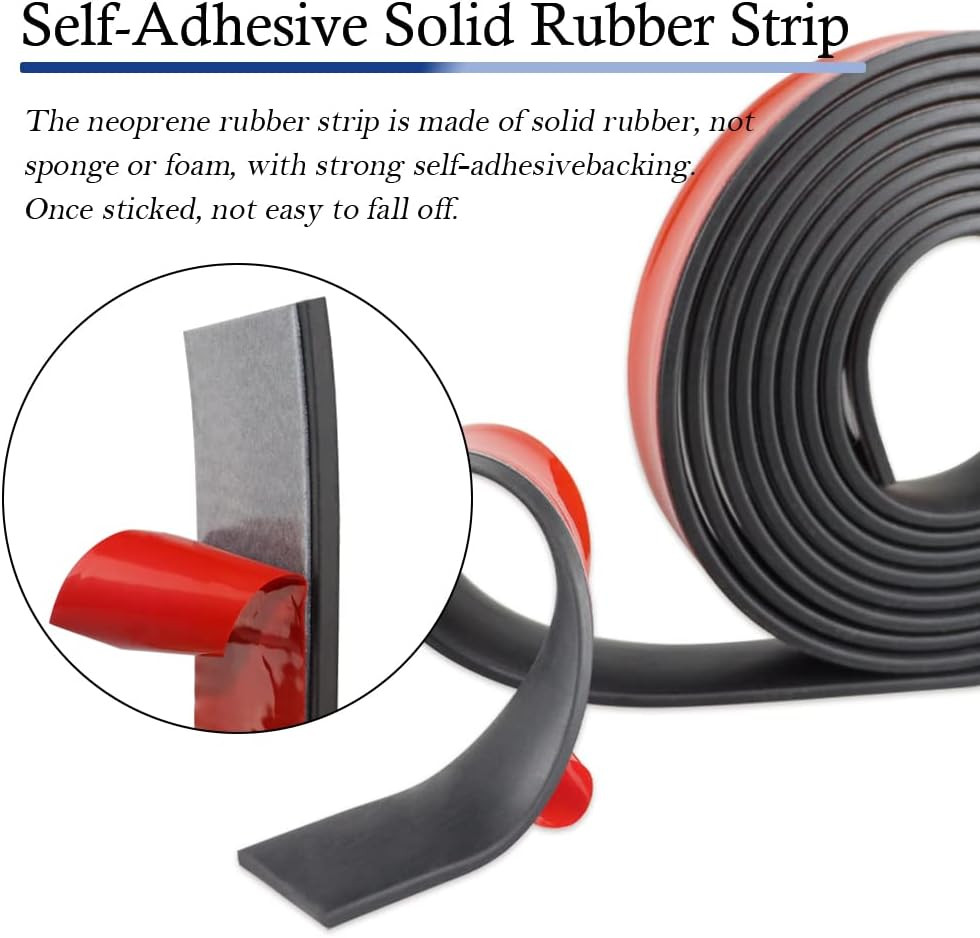Neoprene Rubber Strips Self Adhesive Solid Rubber Sheets, Rolls & Strips for ...