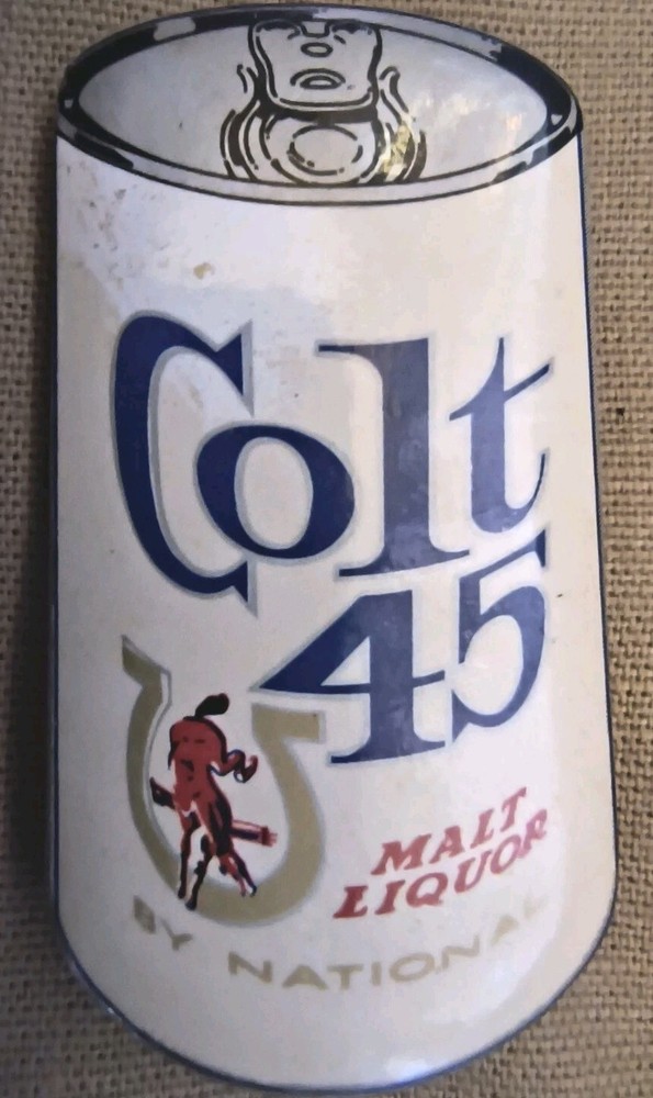 Antique Beer Can Colt 45 Pin Advertising Button Pull Tab Top  2" Pin Back RARE