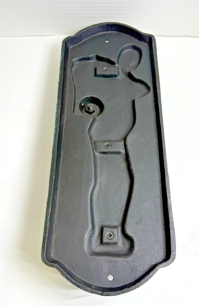 Vintage Cast Iron Wall Mount Corkscrew Cork Puller Grape Harvester Design
