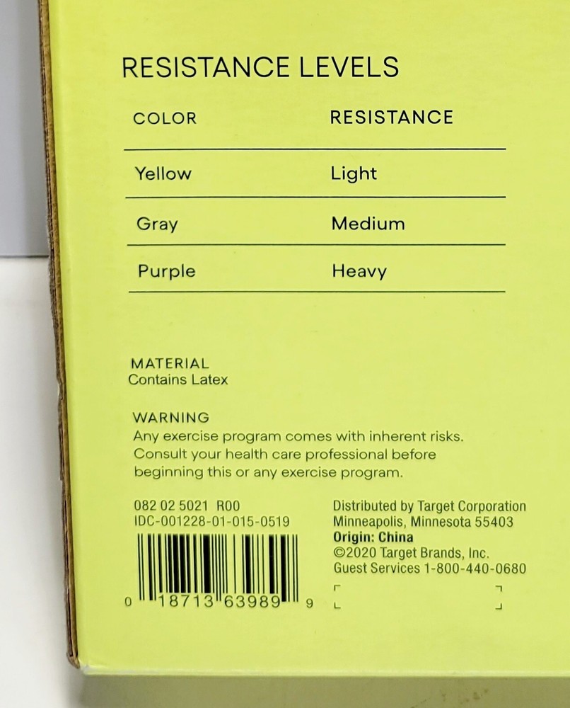 All in Motion Loop Resistance Bands - Light, Medium, Heavy - 3 Bands
