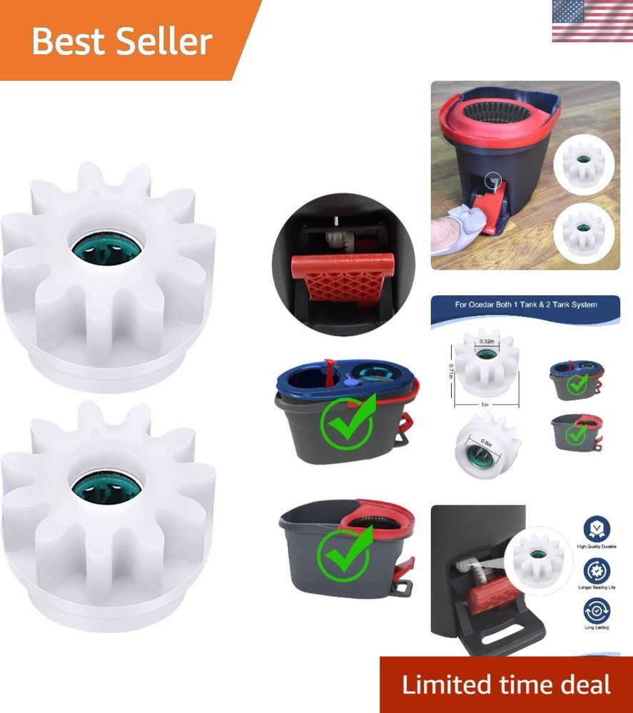 2 Pcs Easy Mop Replacement Gears for Oceda Vilida Spin Mop - Durable & Efficient
