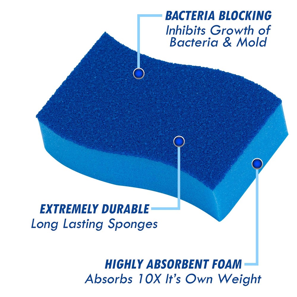 Elitra Essentials Scrubber Sponge, Non-Scratch Hydrophilic Foam Technology - ...