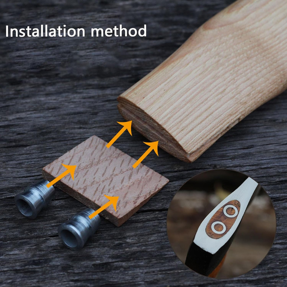 Axe Handle Replacement, 15.75In Hickory Hatchet Handle Replacement for Camping G