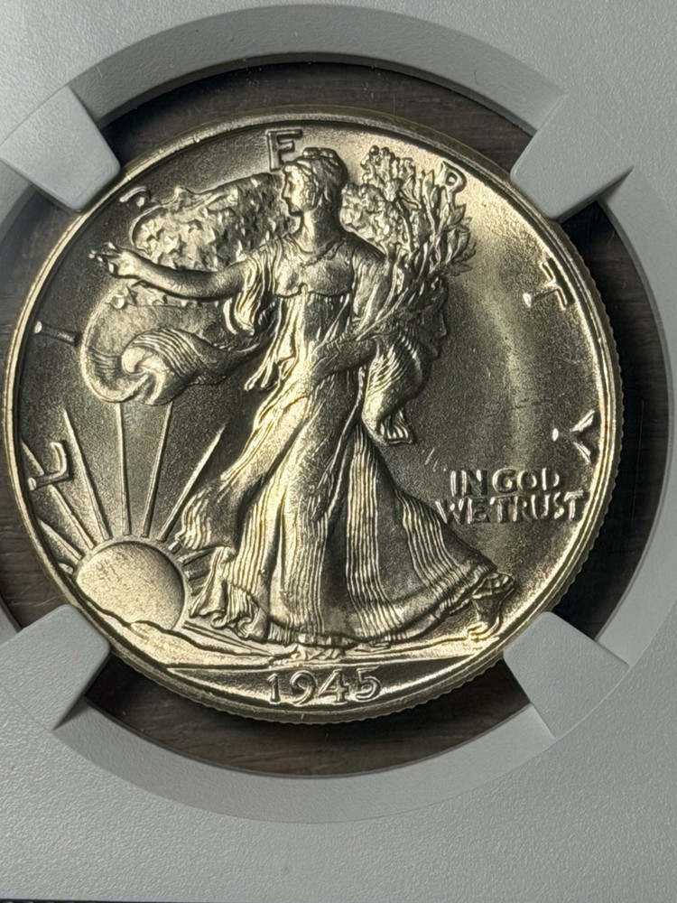 1945 S Walking Libert Half Dollar NGC MS 66
