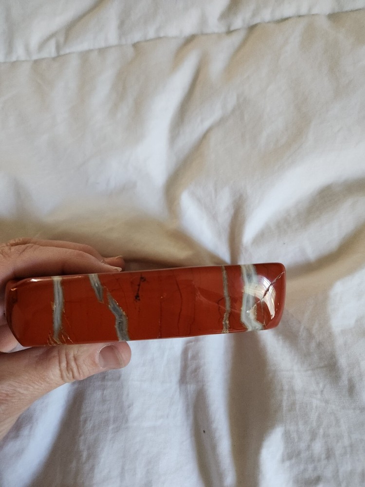 Vintage Red Jasper Ashtray Mid Mod