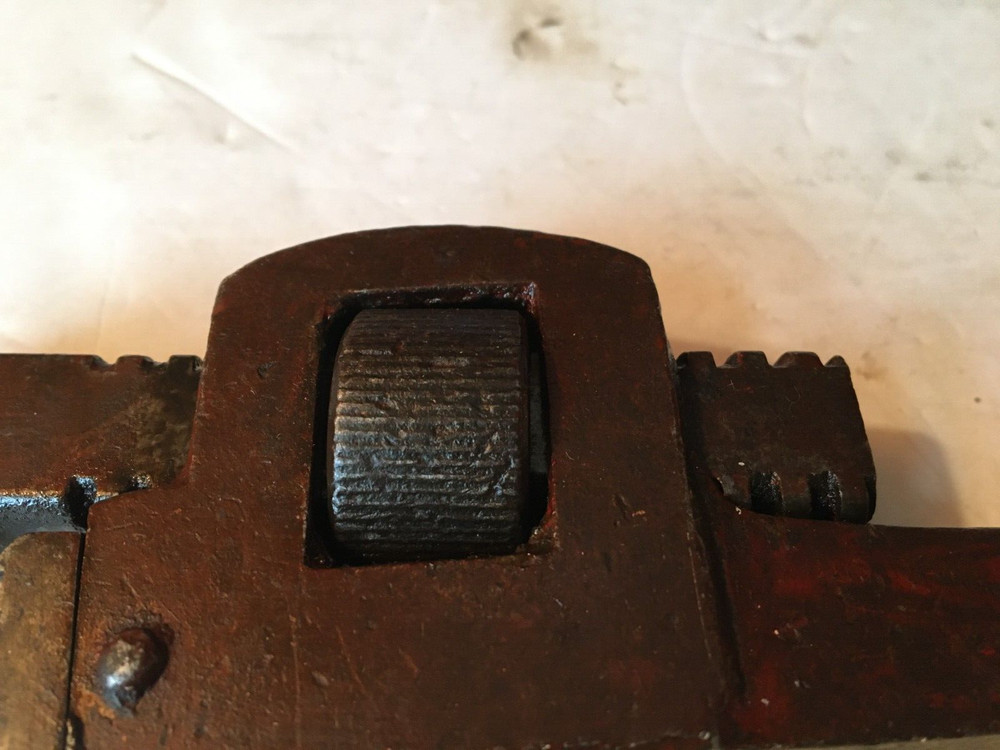 Antique Pipe Wrench 10 Inch Unknown Name Can't Read IT Oiled To Stop Rust