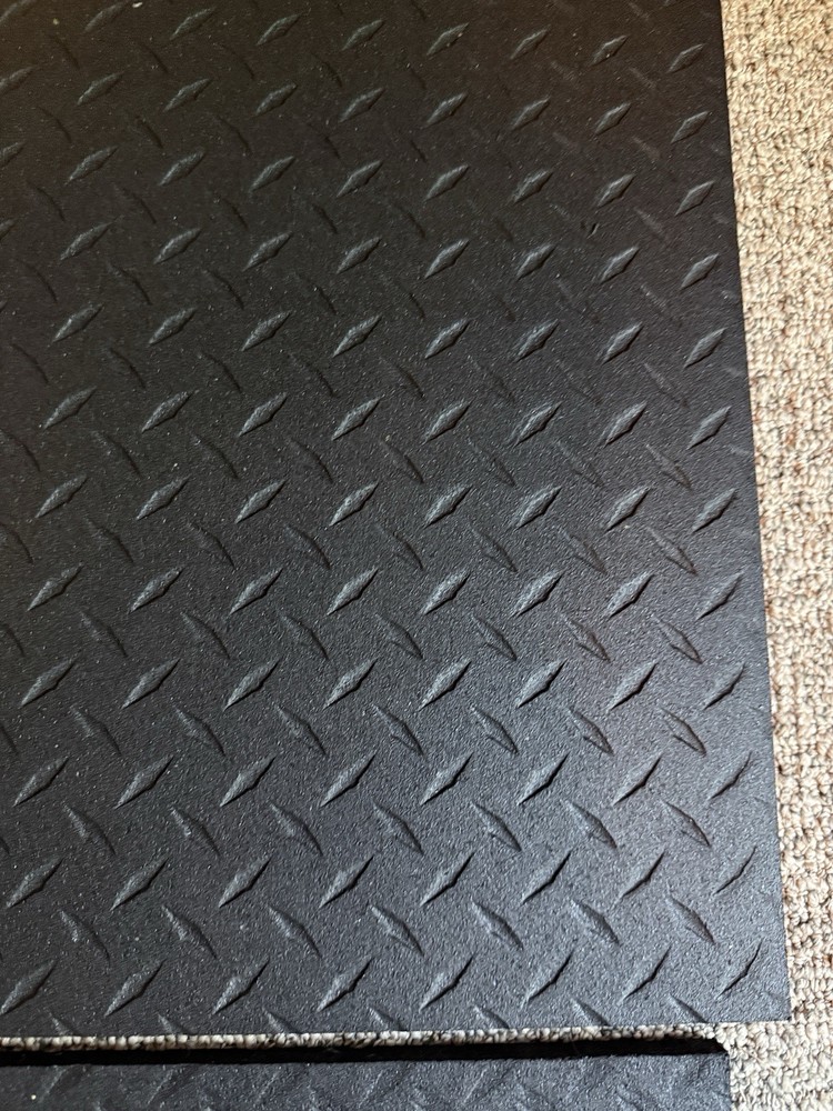 Black Diamond Pattern Hard Plastic Garage/ Gym Floor Tiles - 4