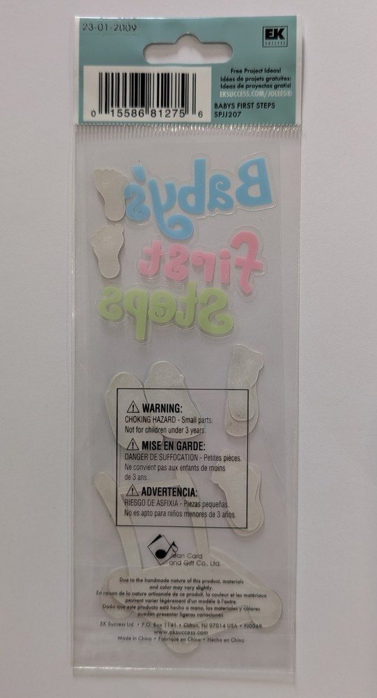 RARE Jolee's Baby's First Steps Scrapbooking Stickers