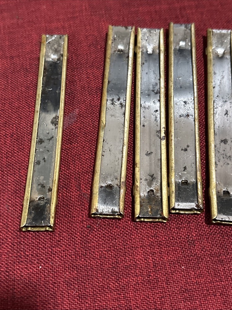 10 Mauser Original Broomhandle Brass Stripper Clips - 7.63mm & 9mm - 10 Rd.