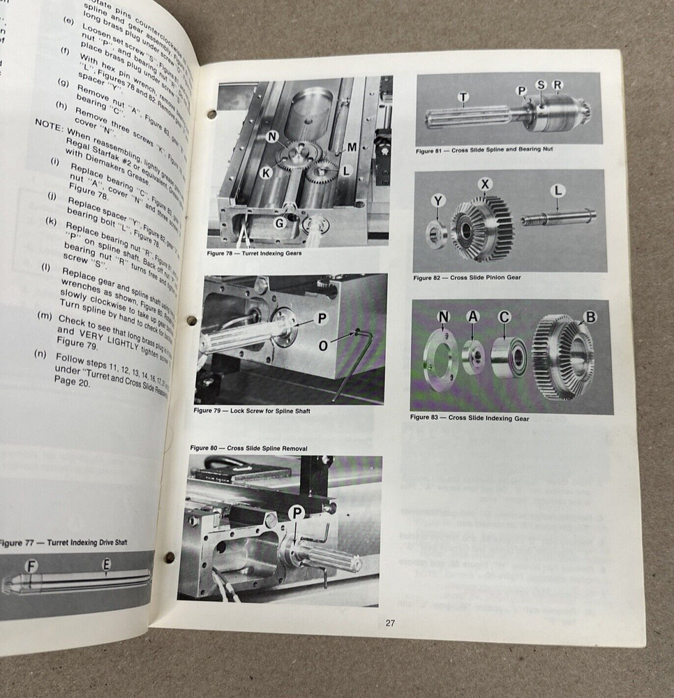 Hardinge AHC Automatic Chucker & Bar Machine Maintenance Manual