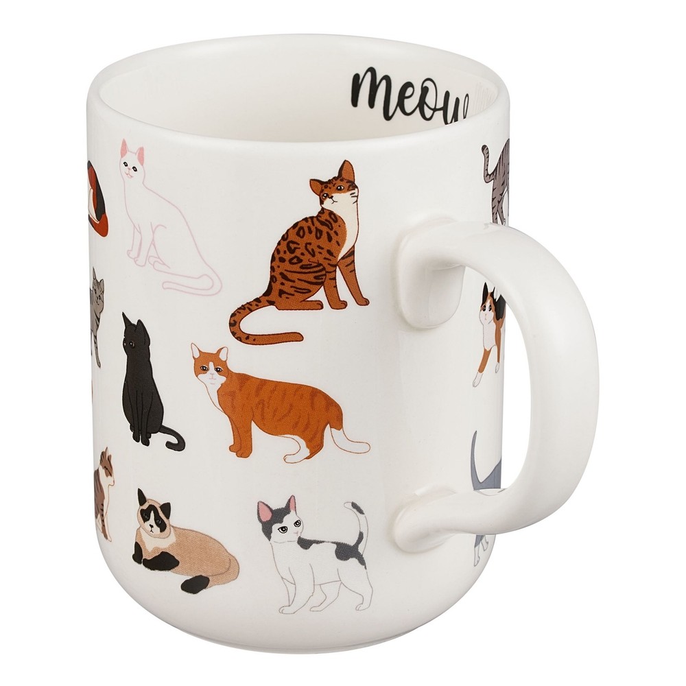 Mainstays 16.06-oz Stoneware Cat Mug, White