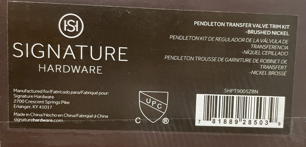 Signature Hardware SHPT9005ZBN Pendleton 6 Function Diverter Valve Trim - *READ*