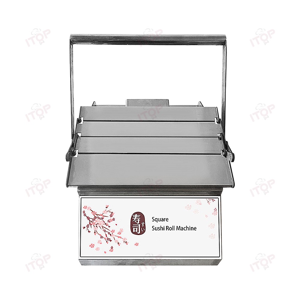 NEW! Round/Square Sushi Roll Making Machine Tabletop Sushi Forming Roller Maker
