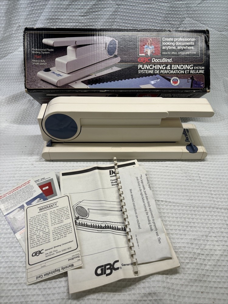 GBC DocuBind Heavy Duty 3-Hole Punch And Binding System