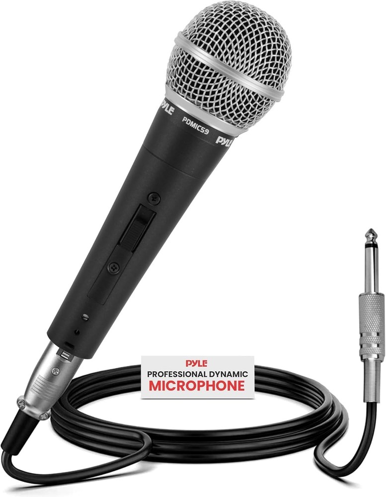 Pyle Professional Dynamic Vocal Microphone - Moving Coil Dynamic Cardioid Unidir