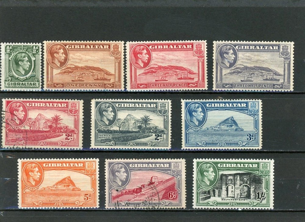 Gibraltar 1935 Scott# 107//114 Mint/Canceled