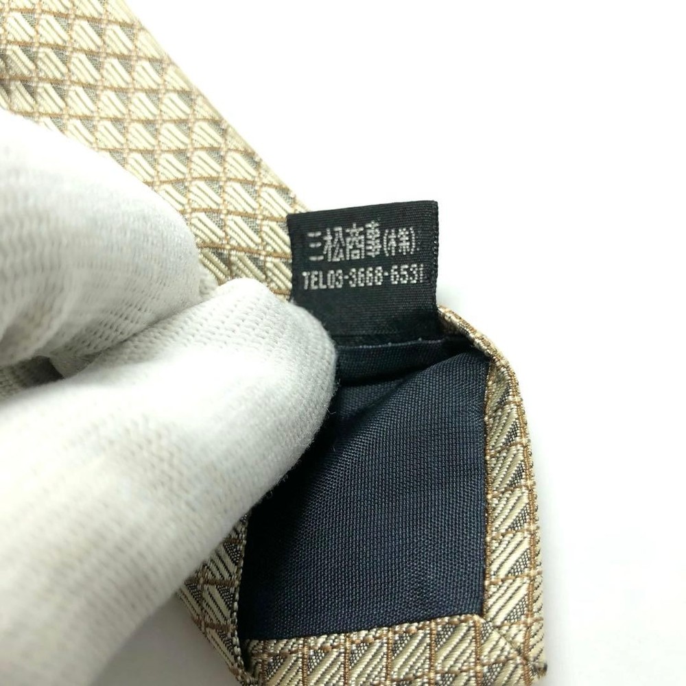 good COMME CA DU MODE tie geometric pattern beige