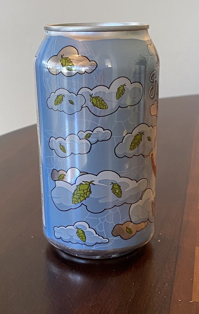 Hess Brewing Hop Cloud Hazy IPA Empty Beer Can Bottom Opened