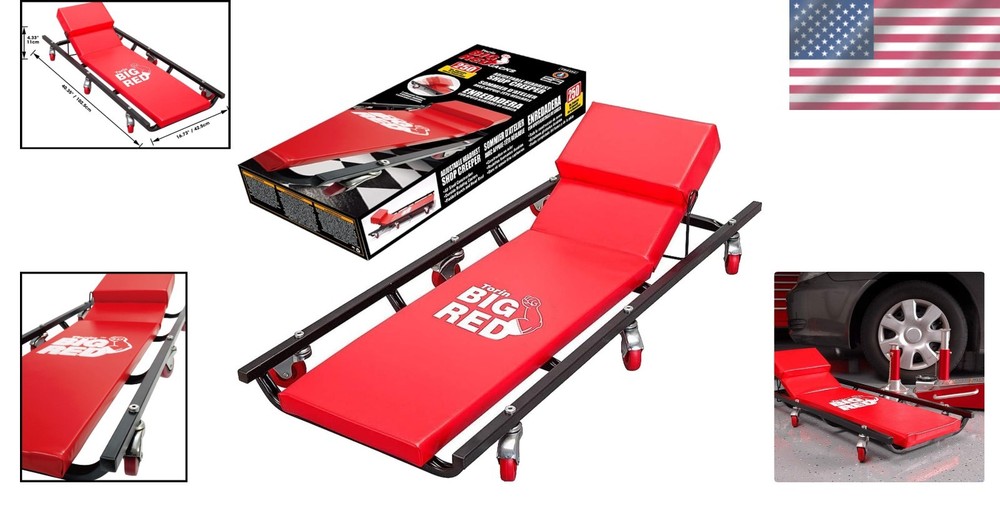 Compact 40" Rolling Garage Creeper with Easy Assembly & Comfort Features
